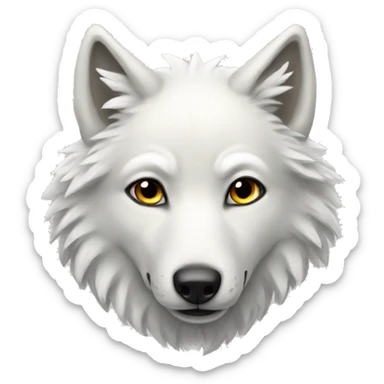 White winged wolf sticker