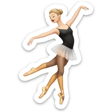 Ballet dancer in thigh highs sticker