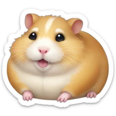 Morbidly obese hamster sticker