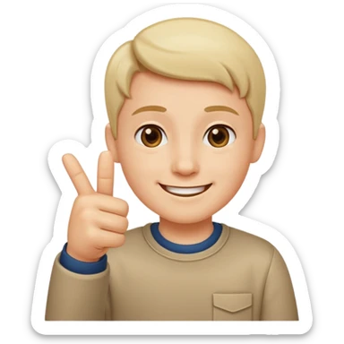 Looking satisfied and putting together your thumb and pointer finger happy sticker