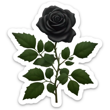 Black rose sticker
