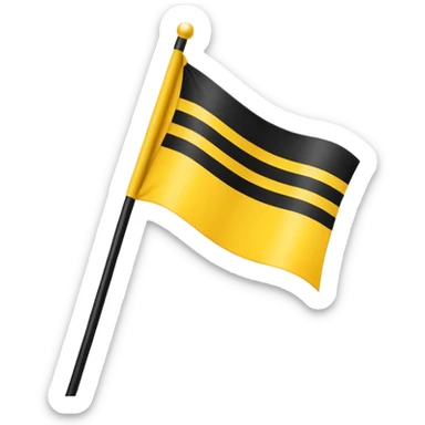 Create 2 yellow lined and 1 black lined flag emoji and put black line between yellow lines sticker