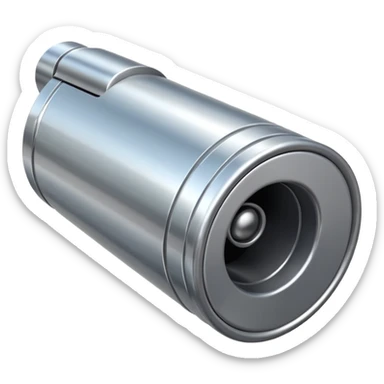 metallic cylindrical shotgun barrel sticker