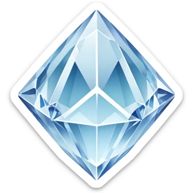 generate beautiful white crystal capital i sticker