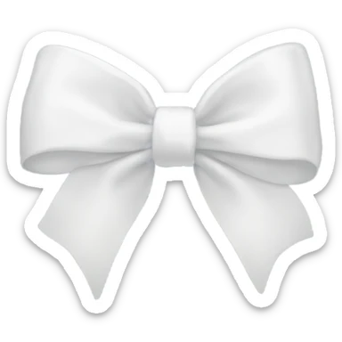 White bow  sticker