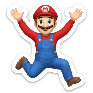 Mario jumps sticker