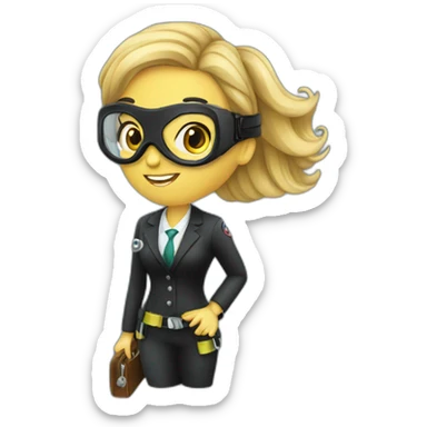 Scubadiver lawyer girl sticker