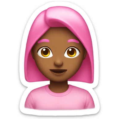 cute pink emoji sticker