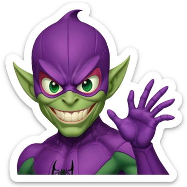 Green goblin classic Spiderman  sticker
