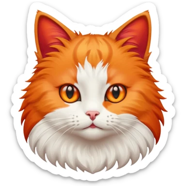 Chinese Flag Colored Cat sticker