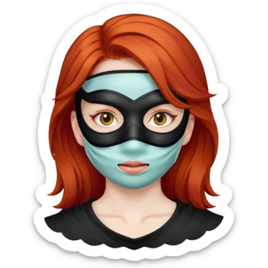 Red haired girl robber sticker