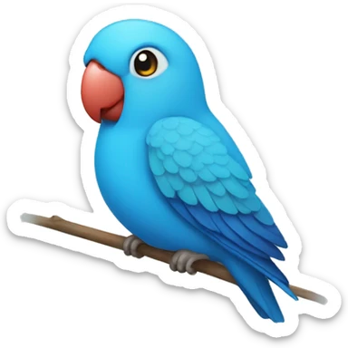 Blue lovebird sticker