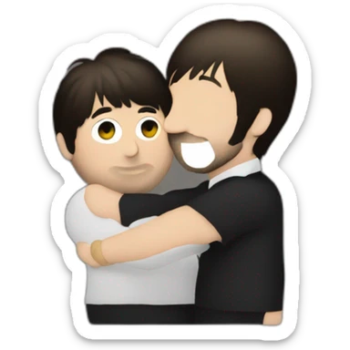 Keith Moon hugging Ringo Starr sticker