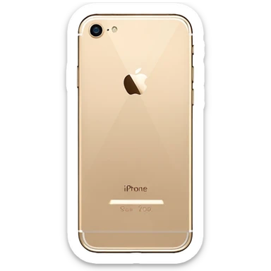 back of iPhone in champagne gold colour sticker