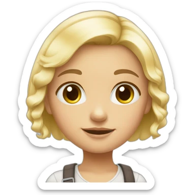 polish small girl blonde sticker