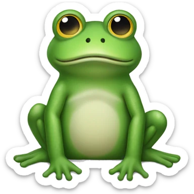 stuffed animal frog  sticker