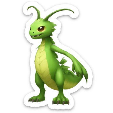 Grass-type Fakémon-Creature full body sticker