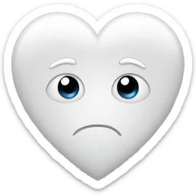 White heart  sticker