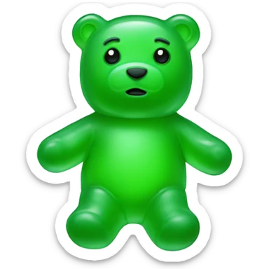 Jelly bear green sticker