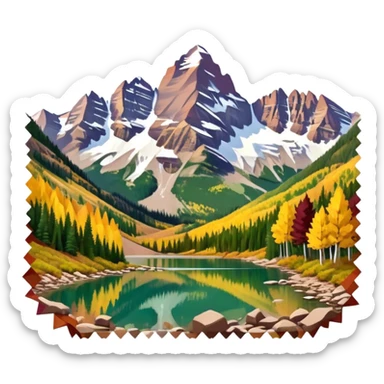 “Maroon bells” mountains Colorado sticker