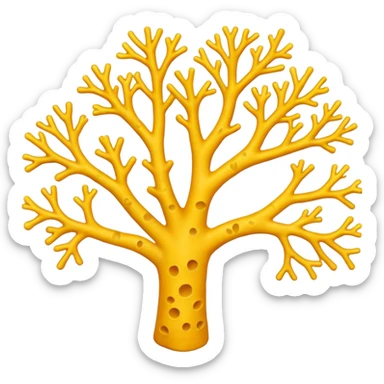 yellow Coral  sticker
