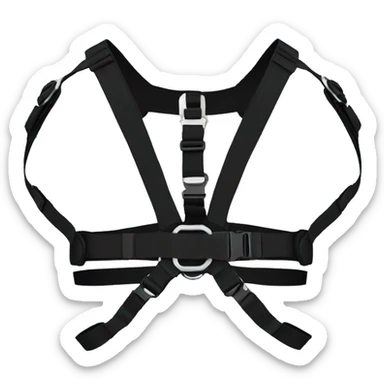Black fashion chest harness sticker