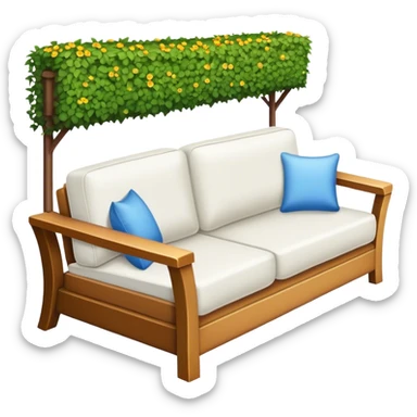 Couch on the terrace sticker