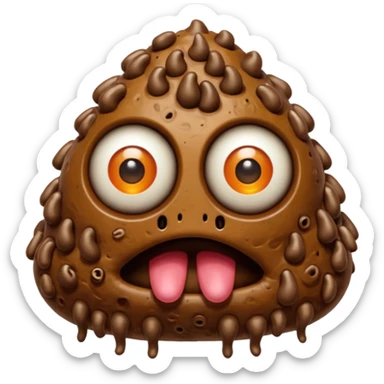 D&D beholder made out of poop sticker