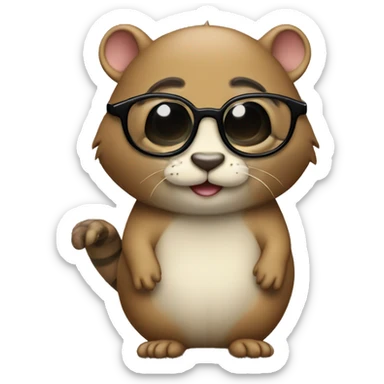 Ardilla con gafas oscuras sticker