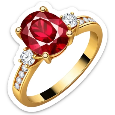 glitter rubi diamond married ring sticker