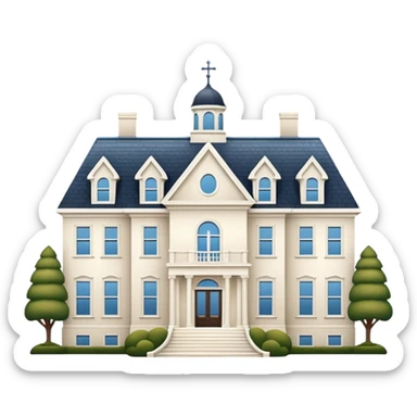 big white mansion sticker