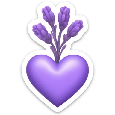 lavender purple heart sticker