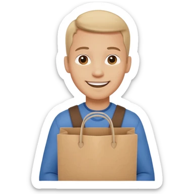 Shopping Bag man sticker