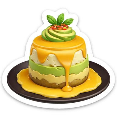 create an animated image of a causa, the food sticker