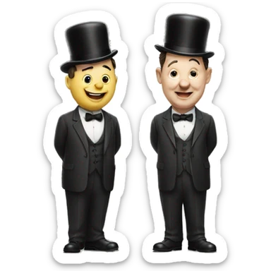 laurel et hardy sticker