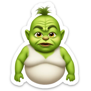 fat baby grinch sticker