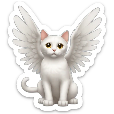 Cat with wings sticker