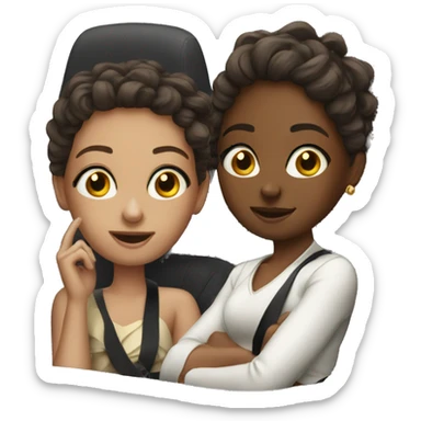 3 girls in expensive car sticker