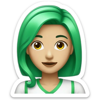 girl-with-green-hair-barista sticker
