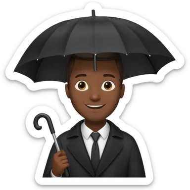 HOLDİNG UMBRELLA BLACK MAN sticker