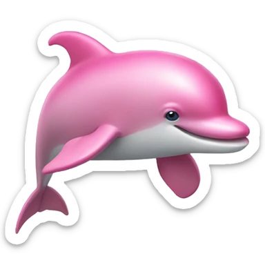 Pink dolphin sticker