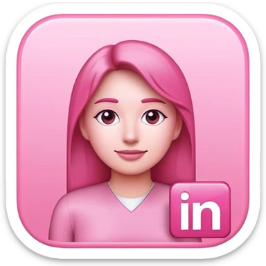Pink Linkedin post, make sure tu use Linkedin logo sticker