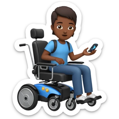 Electric wheelchair + voice generator sticker
