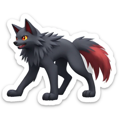 Litten-Zoroark-Mightyena-Zorua full body sticker