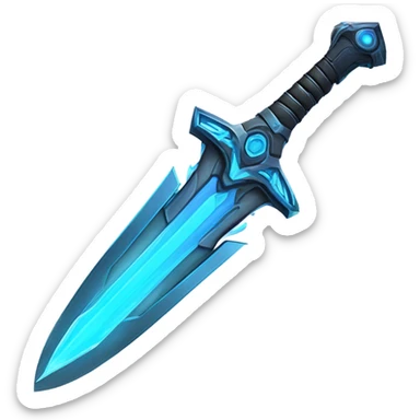 space-multiblade-sword-with-blue-ray-blade sticker