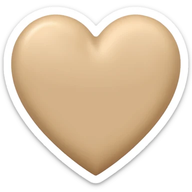 coração bege sticker