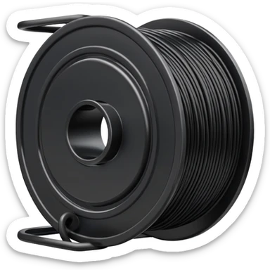 spool of black filament sticker
