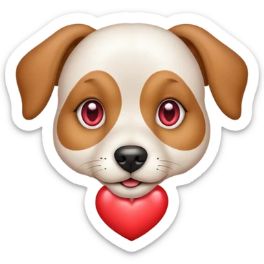 Hund mit herzaugen sticker