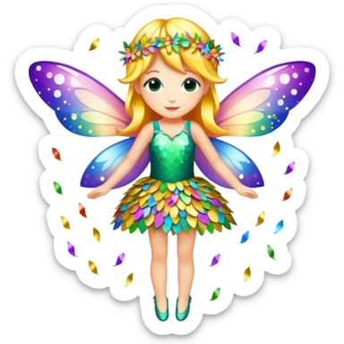 Confetti fairy sticker