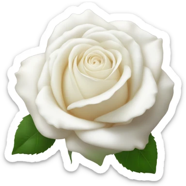 White rose  sticker